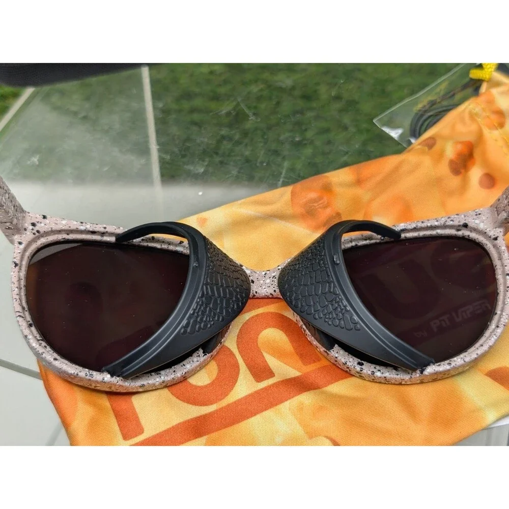 PIT VIPER The Schist Fondue Sunglasses Sand Splatter/Black Smoke NEW
